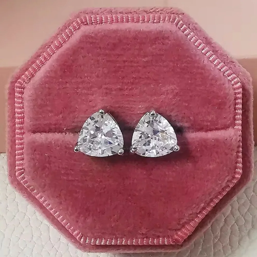Elegant Silver Stud Earrings - Picture 1 of 2